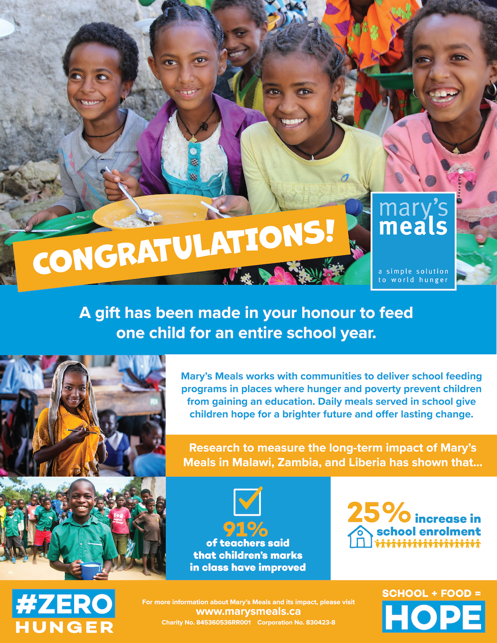 Feed One Child for an Entire School Year