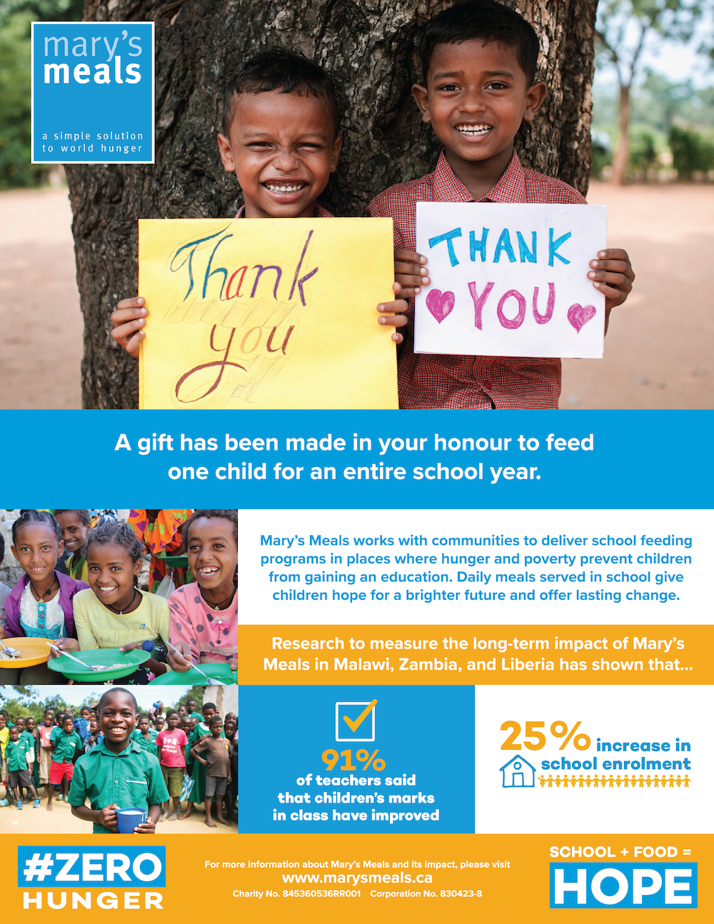 Feed One Child for an Entire School Year