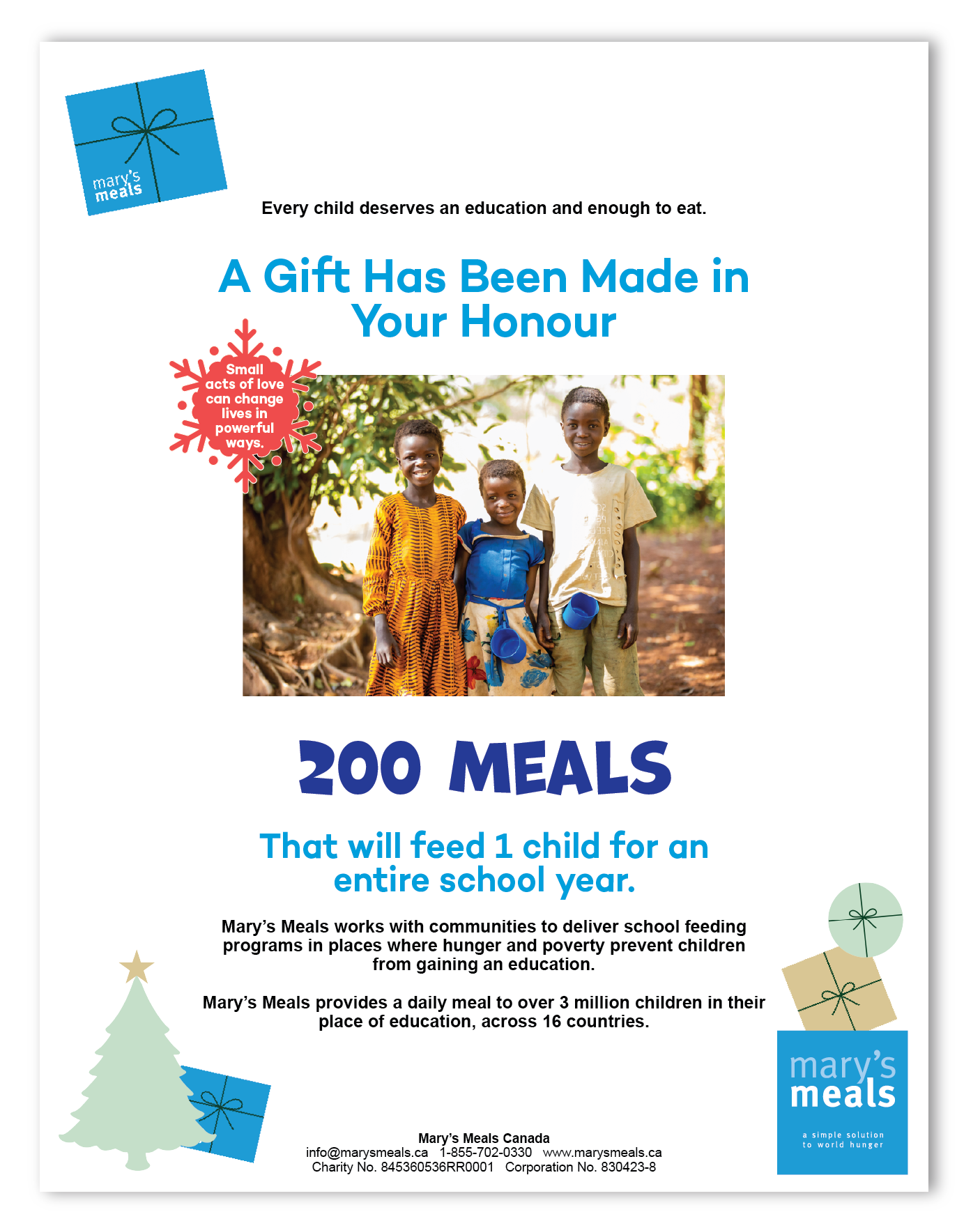 200 Meals | Feed One Child for a Year