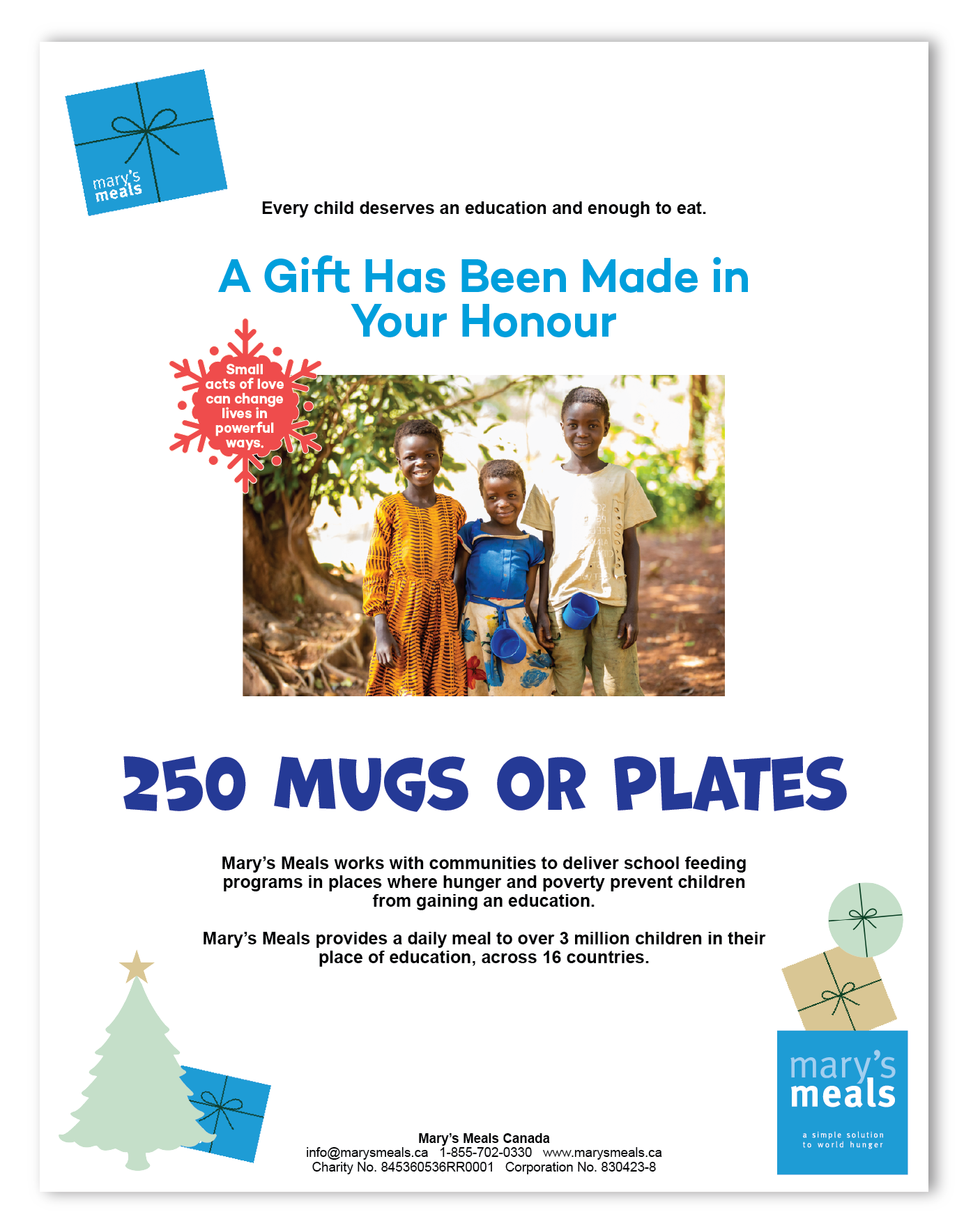 Fund 250 Mugs or Plates