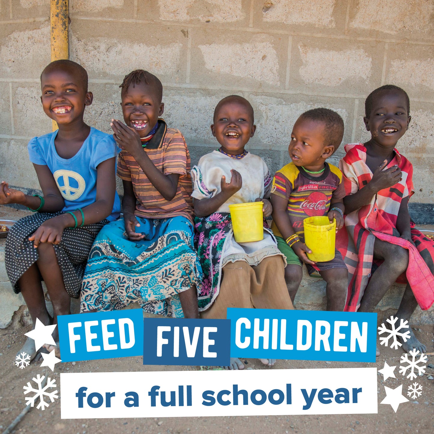 Feed five children for a whole school year this Christmas